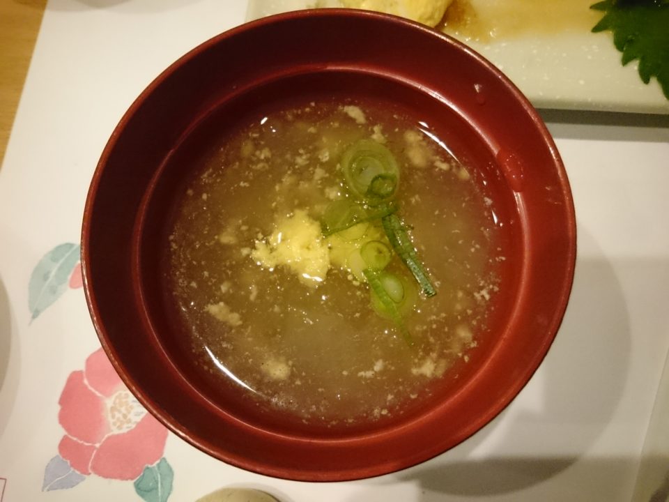 天ぷら東園　冬瓜汁