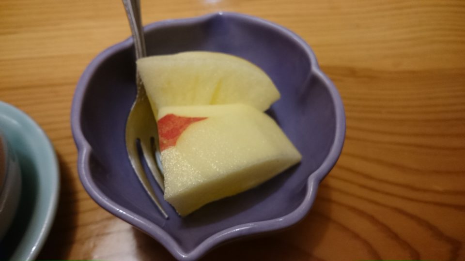 寿司　奈加山　寿司ランチ　りんご